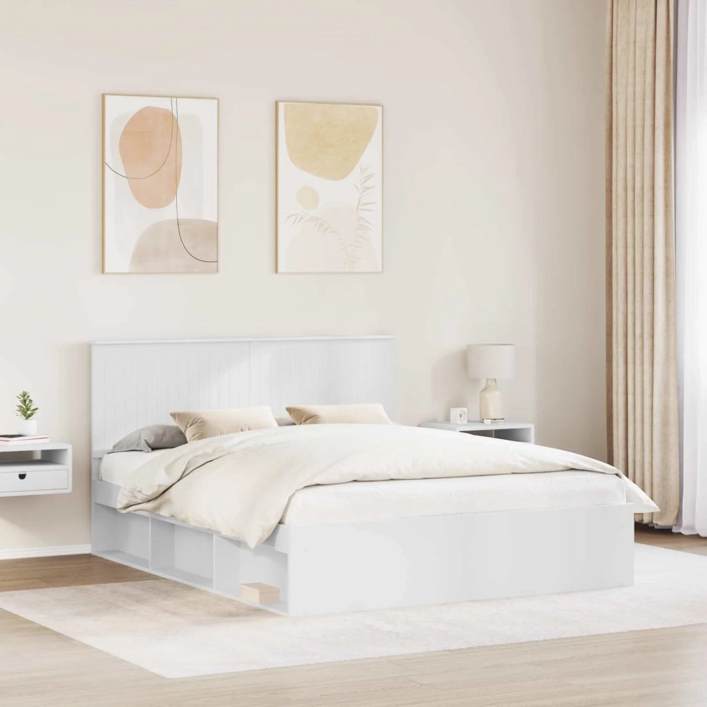 Struttura del letto Bianco 160 x 200 cm Pino massello 3410983