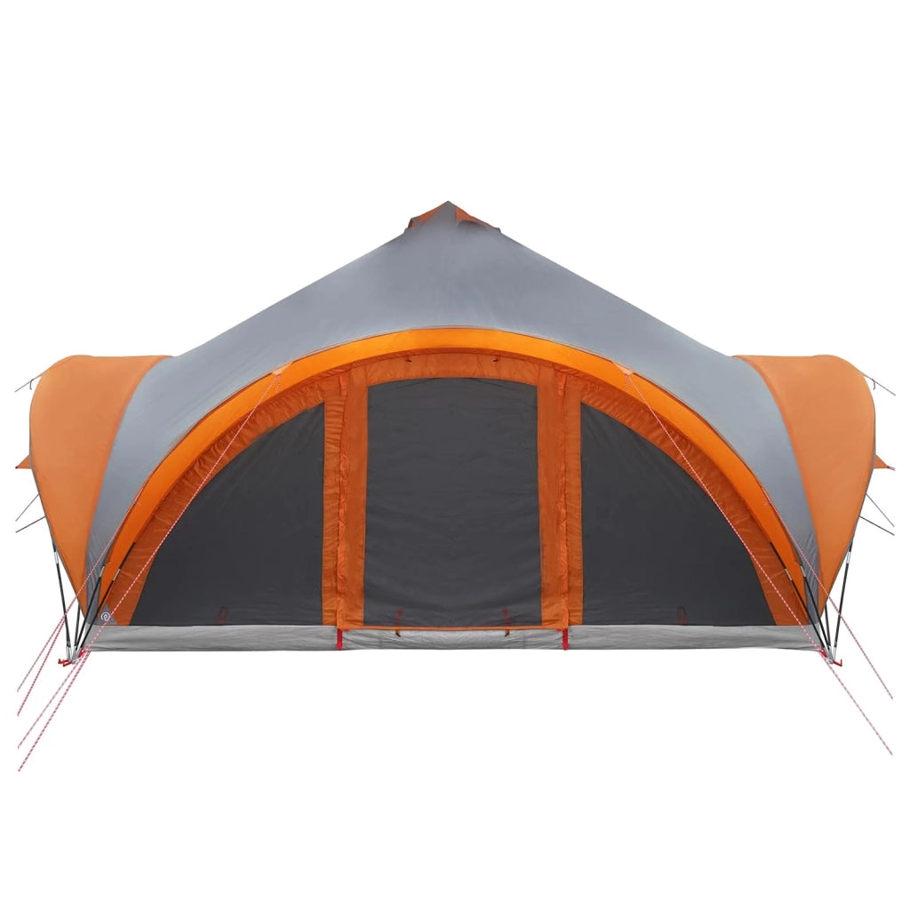Tenda Tipi Grigio e arancione 18 Persone Poliestere e Acciaio 42028621