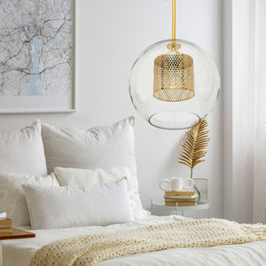 Lampada Pensile Di Vetro Oro Loft APP554-1CP 20cm