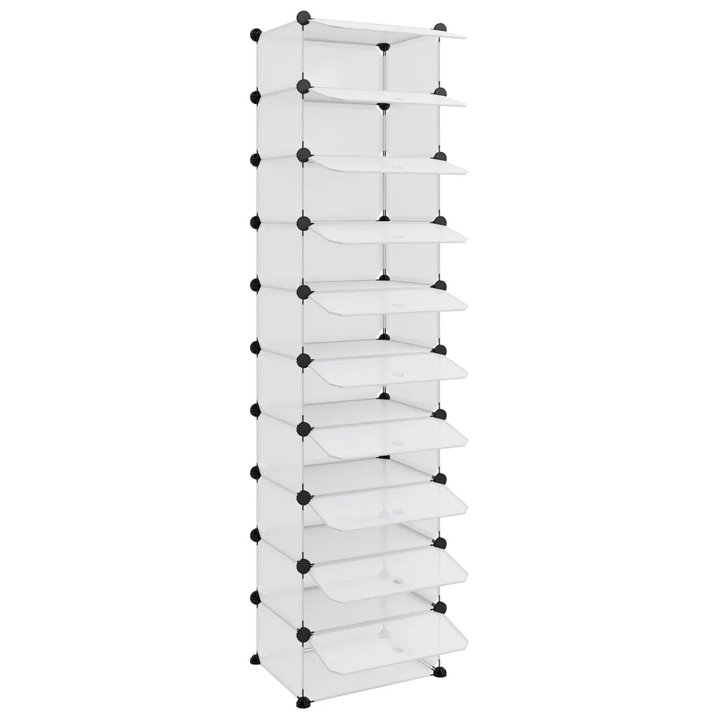 Scarpiera Trasparente 44x32x174 cm in PP 340561