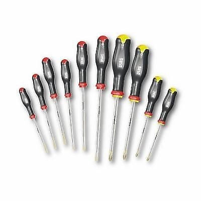 Usag 324-SH10 Set Cacciaviti 10 pezzi Taglio Phillips Lame Acciaio Cromo Vanadio Impugnatura Ergonomica Tri-materiale