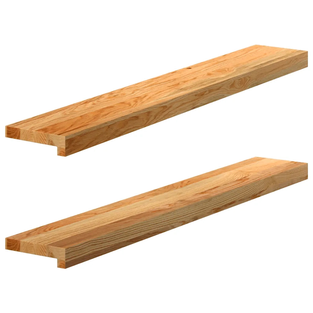 Davanzali 2 pz Marrone Chiaro 100x15x2 cm Legno Massello Rovere 4009128