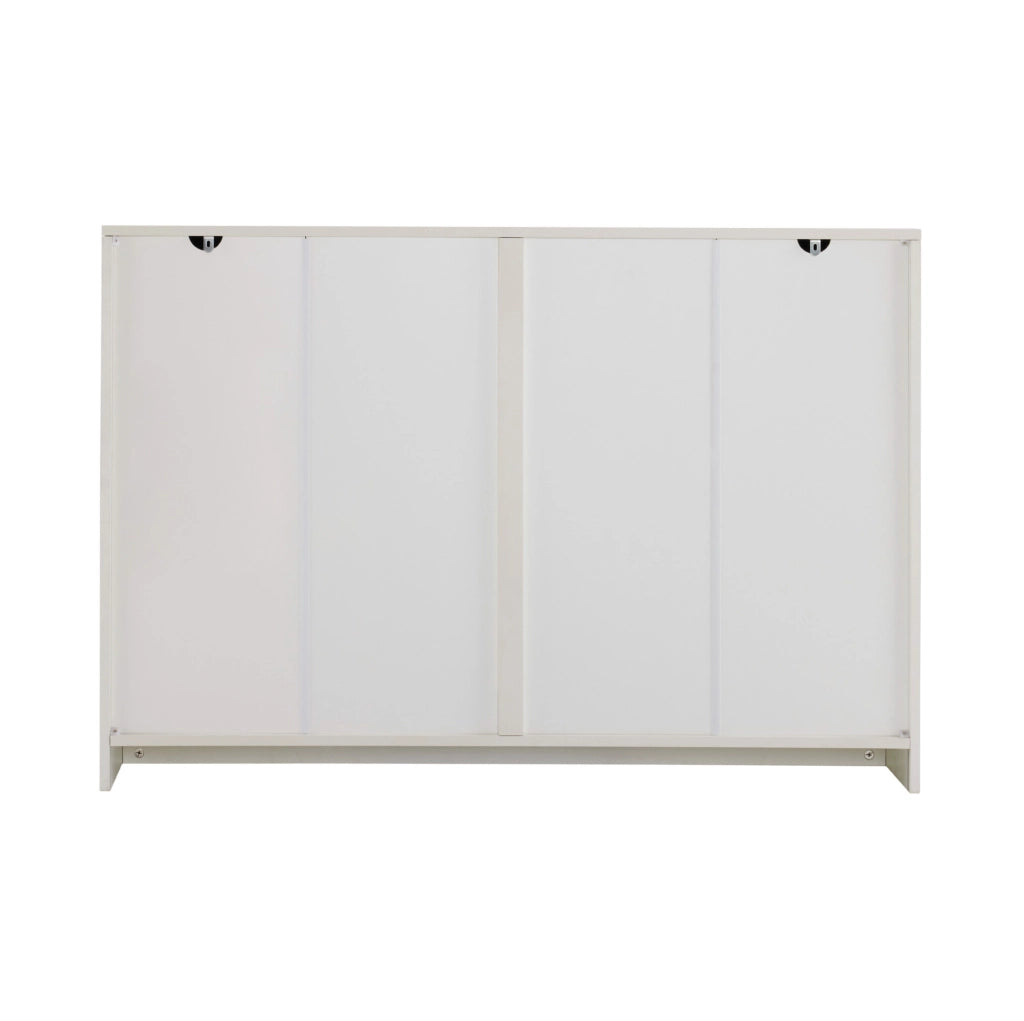 Cassettiera a 6 cassetti in truciolare bianco; 120x40x82 cm