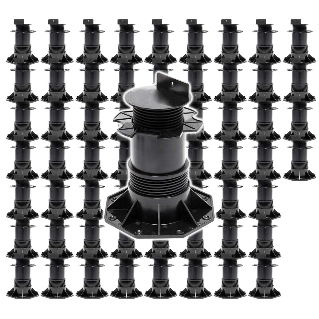 Set 60 supporti per pavimenti galleggianti Altezza regolabile 140-210mm Max 2700 kg Piedini per decking