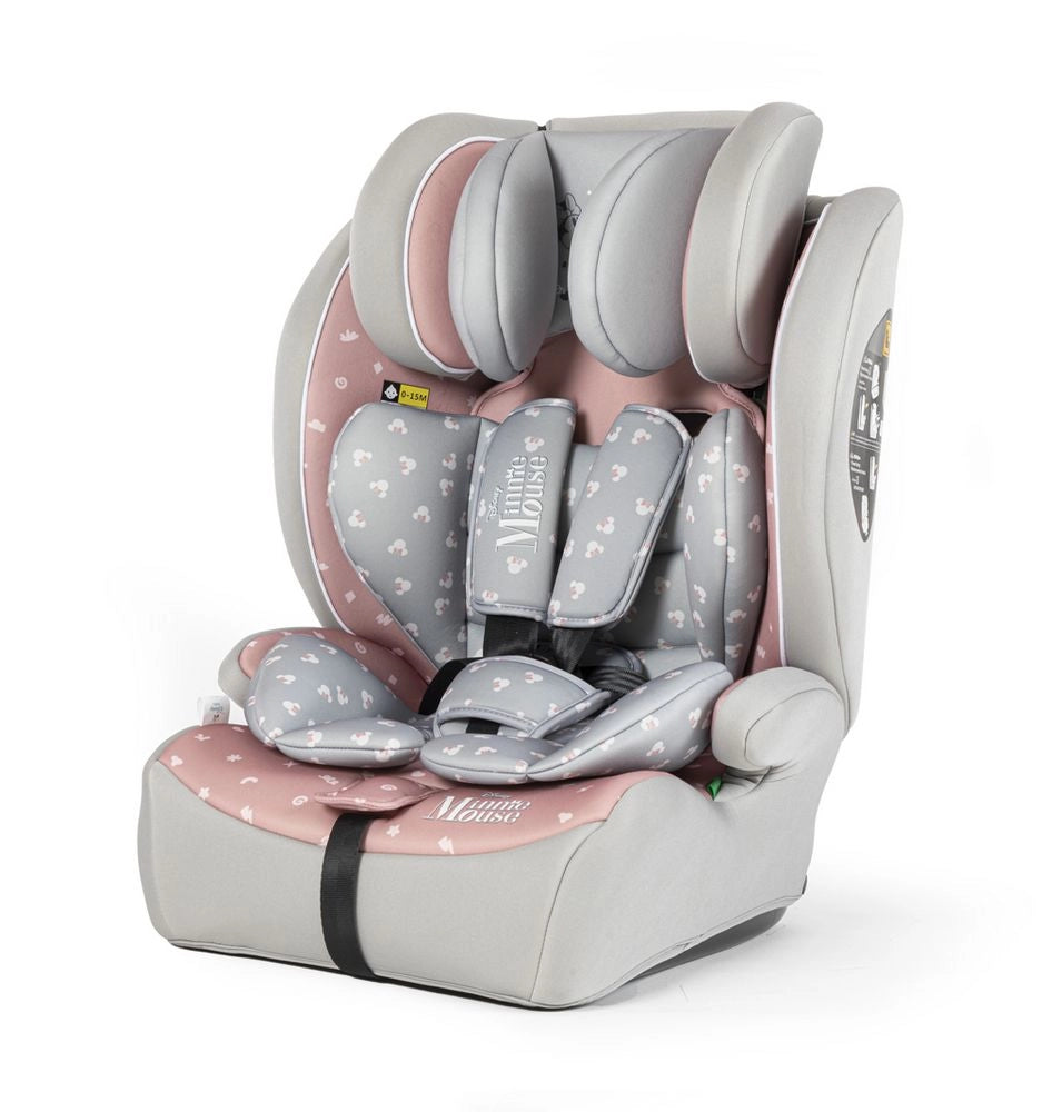 Seggiolino Auto Minnie Mouse per bambine con altezza da 76 a 150 cm  I-SIZE R129.