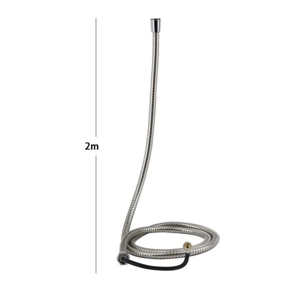 Trade Shop - Tubo Flessibile Doccia In Acciaio Con Sistema Sicurezza Antiscoppio 2 Mt Bagno 69224 -
