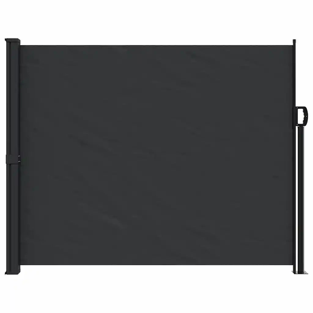 Tenda da Sole Laterale Retrattile-Tenda parasole per balcone per giardino Nera 160x500 cm