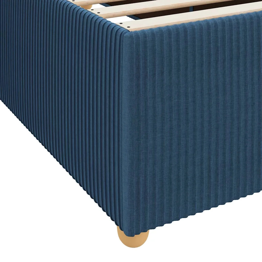 Struttura del letto con materasso Blu 200 x 200 cm Tessuto 3398437