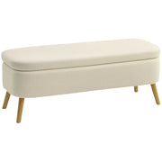 Pouf contenitore con coperchio ¨C zephmum ¨C beige 120x42x45 cm
