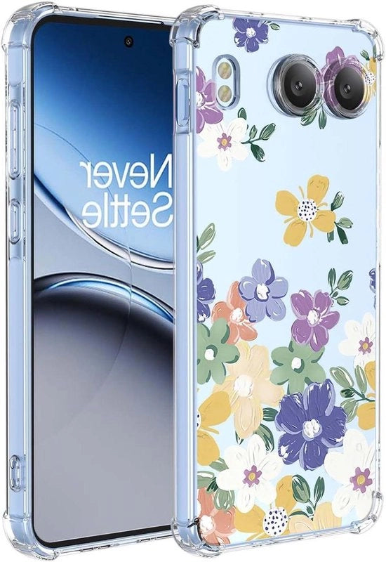 Hoesa smartphone trasparente resistente allo shock con TPU, ultra sottile e setoso con disegno a motivi
