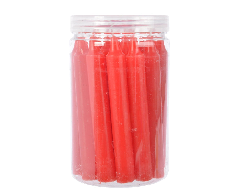 Mini candele rosse h. 10,5cm x dia 1,3cm