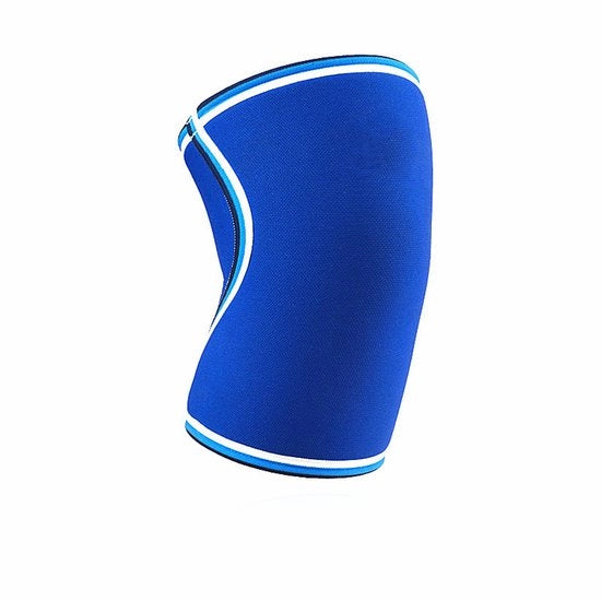 Protezione ginocchia blu in neoprene, cucito a maglia fine, adatto per sollevamento pesi, squat e attrezzatura fitness, taglia L (adatto per circonferenza coscia 45-50 cm)