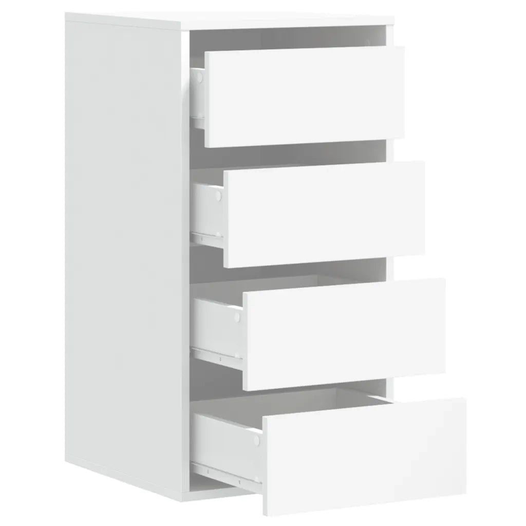 Cassettiera Bianca 40x41x76 cm in Legno Multistrato