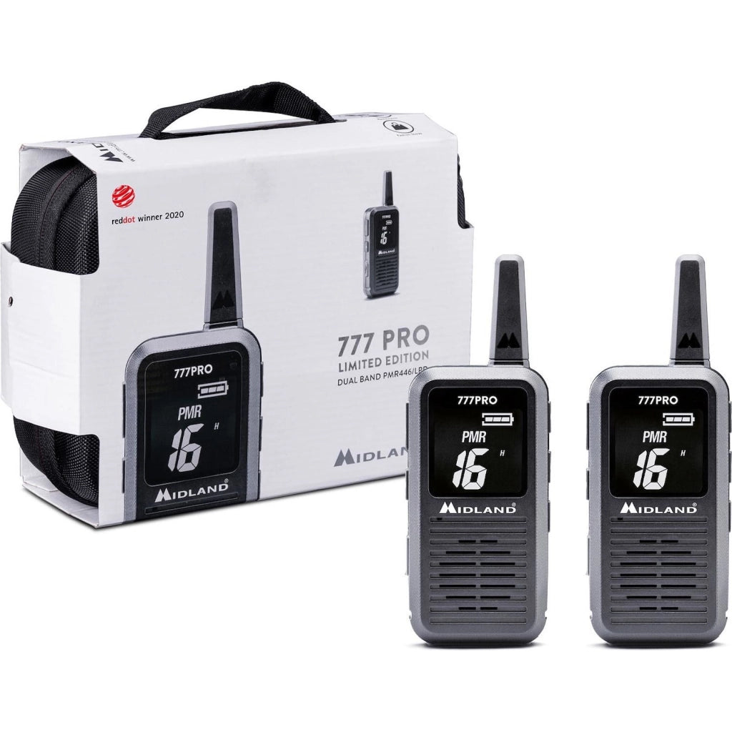Kit ricetrasmittente midland 777 pro + auricolari + laccetto + borsa - C136501