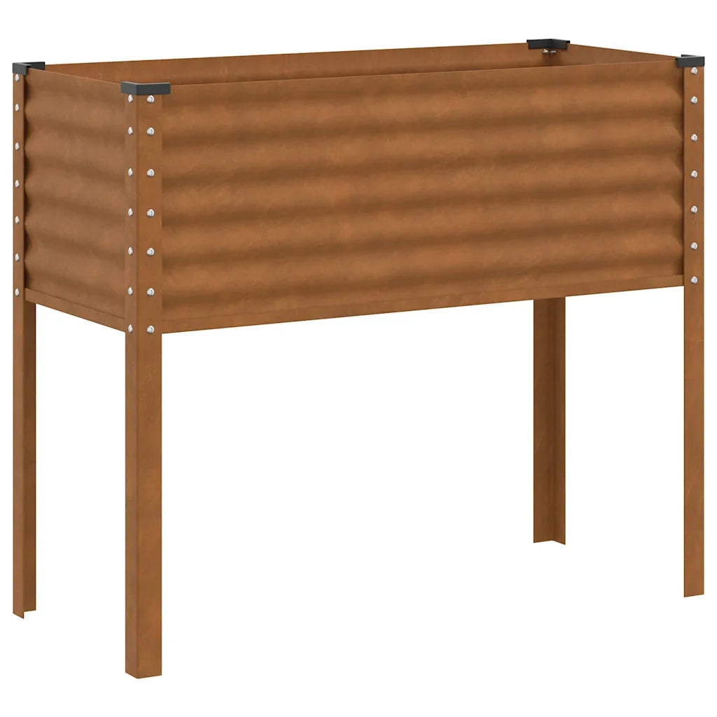 Fioriera da giardino 100x45x90 cm in acciaio corten 4008974