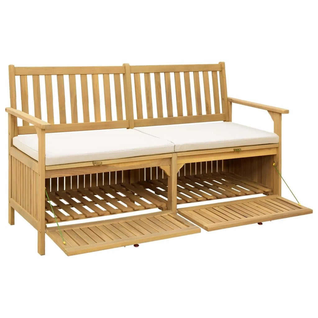 Panchina con contenitore con cuscino con porta 148 x 63 x 84 cm 42026792
