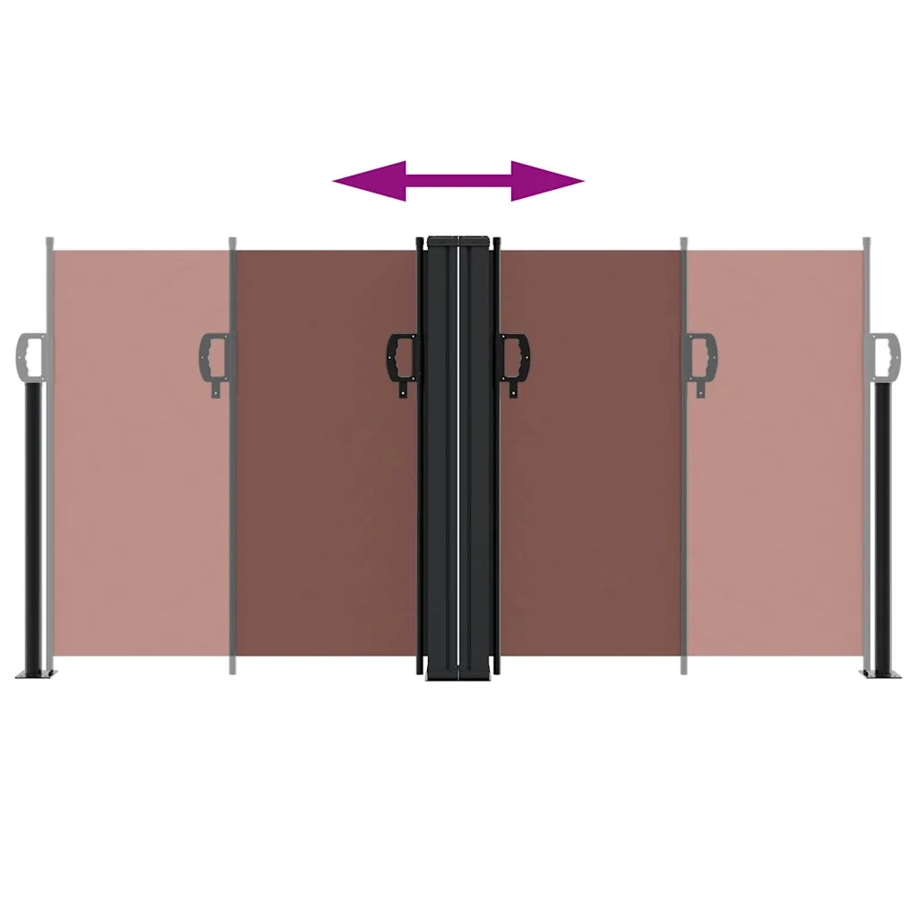 Tenda da Sole Laterale Retrattile Marrone 120x600 cm