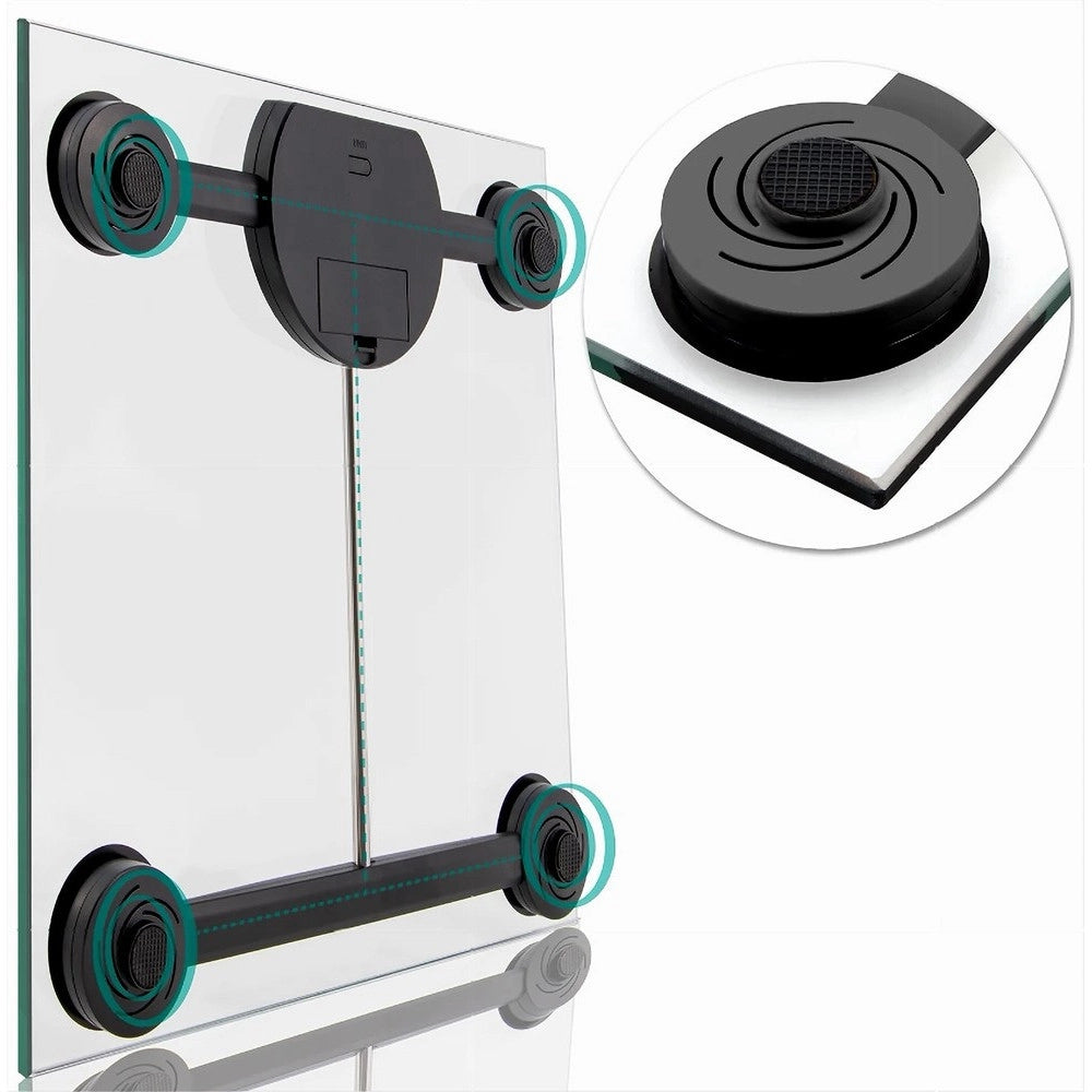 Trade Shop - Bilancia Pesapersone Digitale Ultrasottile In Vetro Pesa Persone Max. 180 Kg -