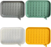Contenitore per sapone 4 pezzi - contenitori per sapone in silicone con scarico