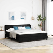 Letto a molle con materasso Nero 180 x 200 cm Tessuto 3340103