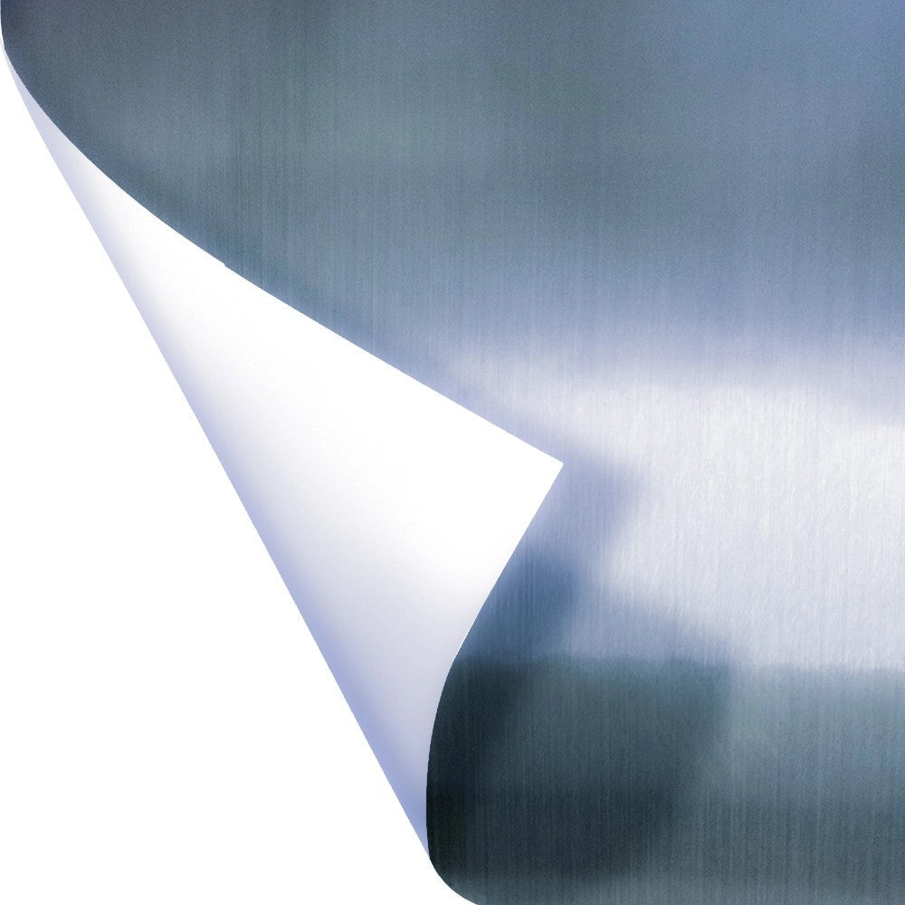 ARGENTO SPAZZOLATO - Pellicola Metallizzata adesiva - 122cm di base Misura: 122x300 cm