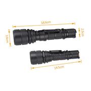 Torcia Portatile Ricaricabile Zoomabile Tattico Campeggio Sport Impermeabile 5 modalita di luce