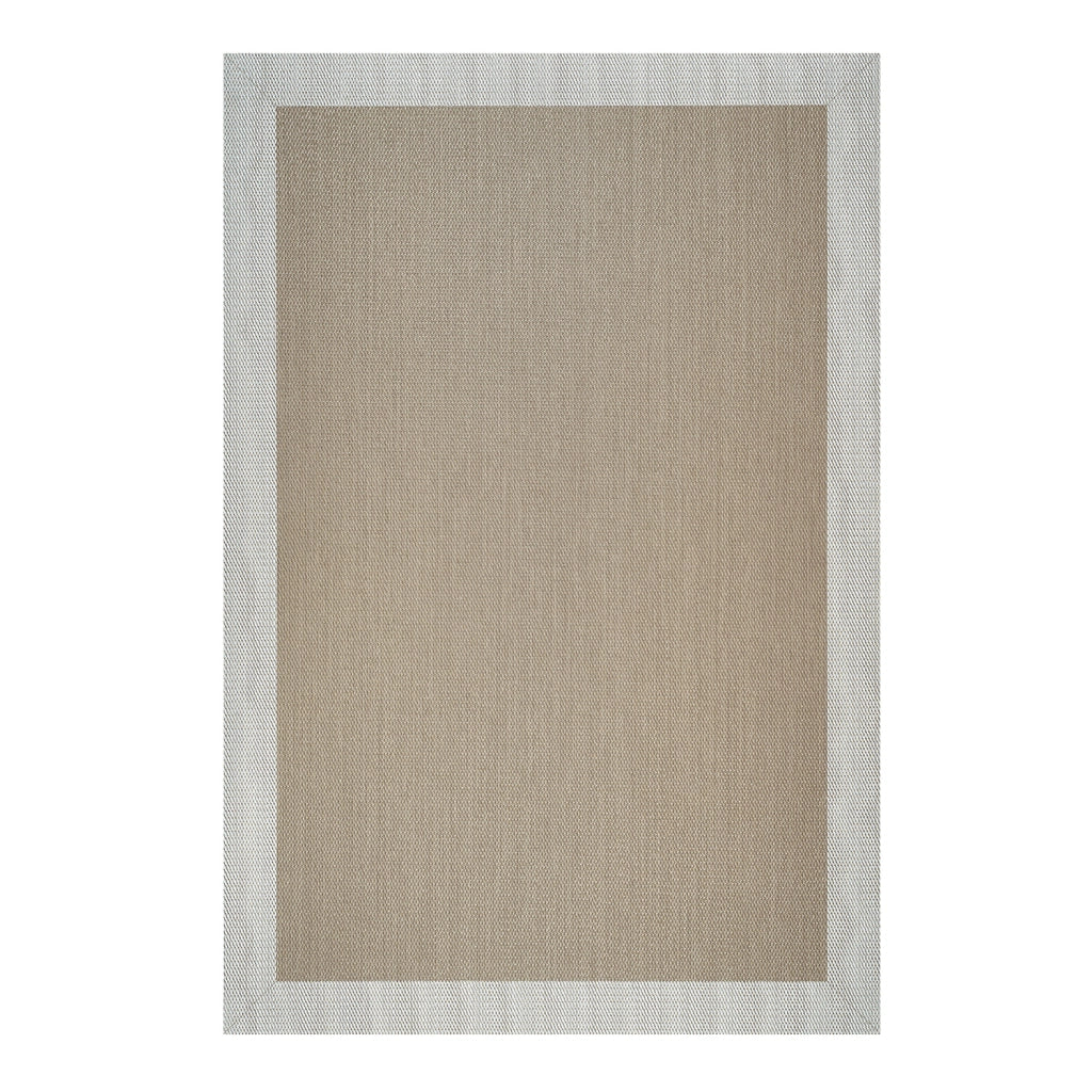Tappeto vinilico di alta qualità taupe-bianco 80x150