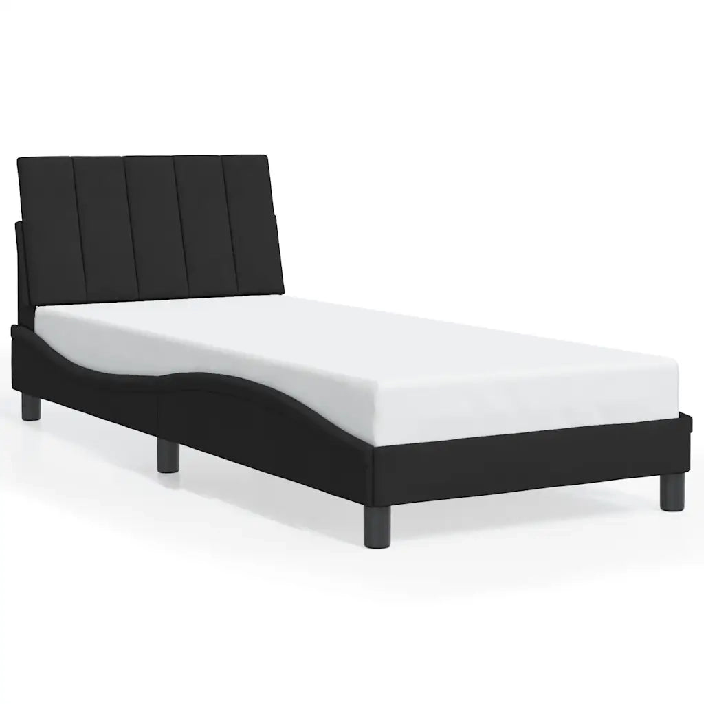 Giroletto senza Materasso Hanko Nero 80x200 cm in Velluto