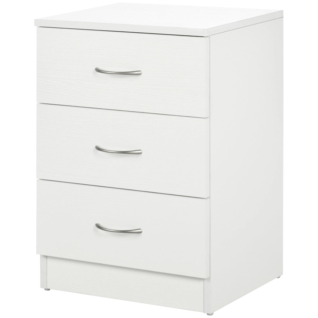 Comodino con 3 Cassetti ¨C Zephmum ¨C Bianco 40x35x58 cm