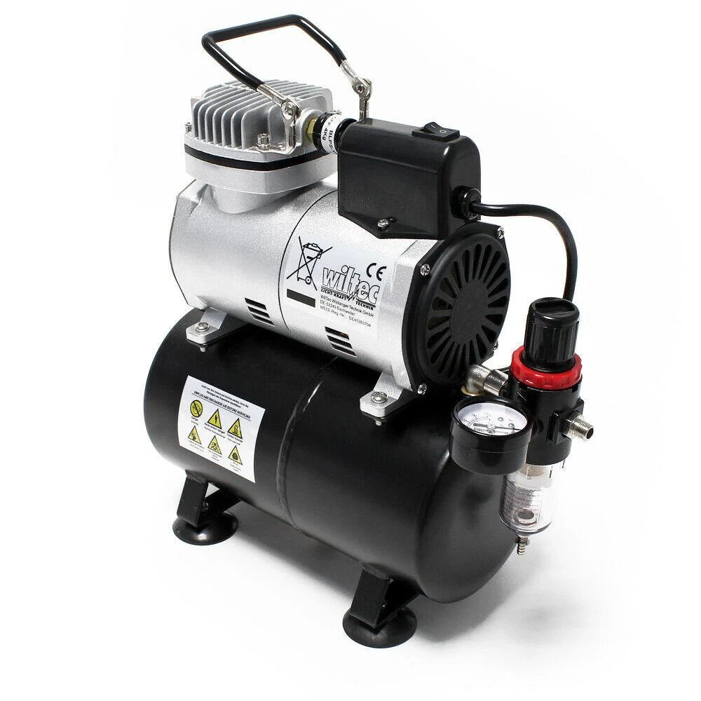 Compressore per aerografo con regolatore d'aria spegnimento automatico e serbatoio 16_0001727