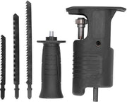 Accessori per Trapano a Reciprocamento - Attacco per Trapano - 3 Lame a Seghe - Manico a Triangolo in ABS - Lavorazione Legno e Metallo - Taglio Efficiente...