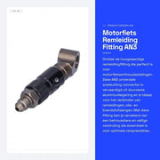 Fitting di rimessa AN3 - Lega di alluminio - Connettore di chiusura rapida - Slang di rimessa/olio/carburante - Elevate prestazioni - Minima diametro esterno - Slang di freno