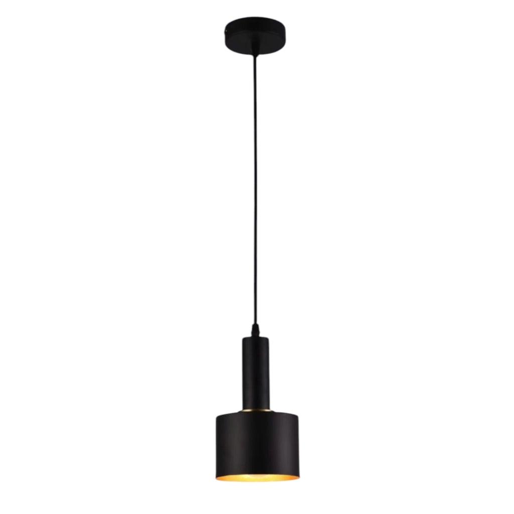 Lampadario moderno pendente a sospensione in ferro Nero attacco lampadine E27 per salone e penisole cucina
