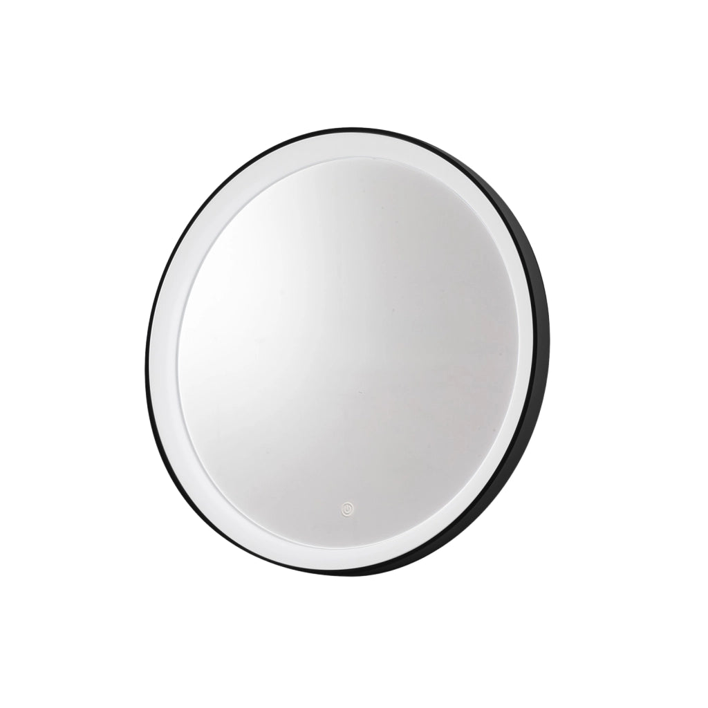 KRIZIA A/M - Applique Led 30W Dimmerabile con Specchio, Touch CCT 3000K-4000K, Antiappannamento, Finitura Nero Satinato - Gealuce