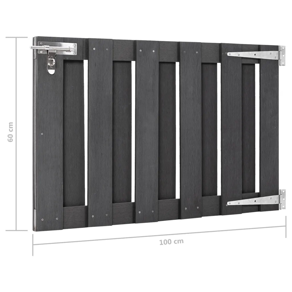 Cancello da Giardino in WPC 100x60 cm Grigio CFW4290588
