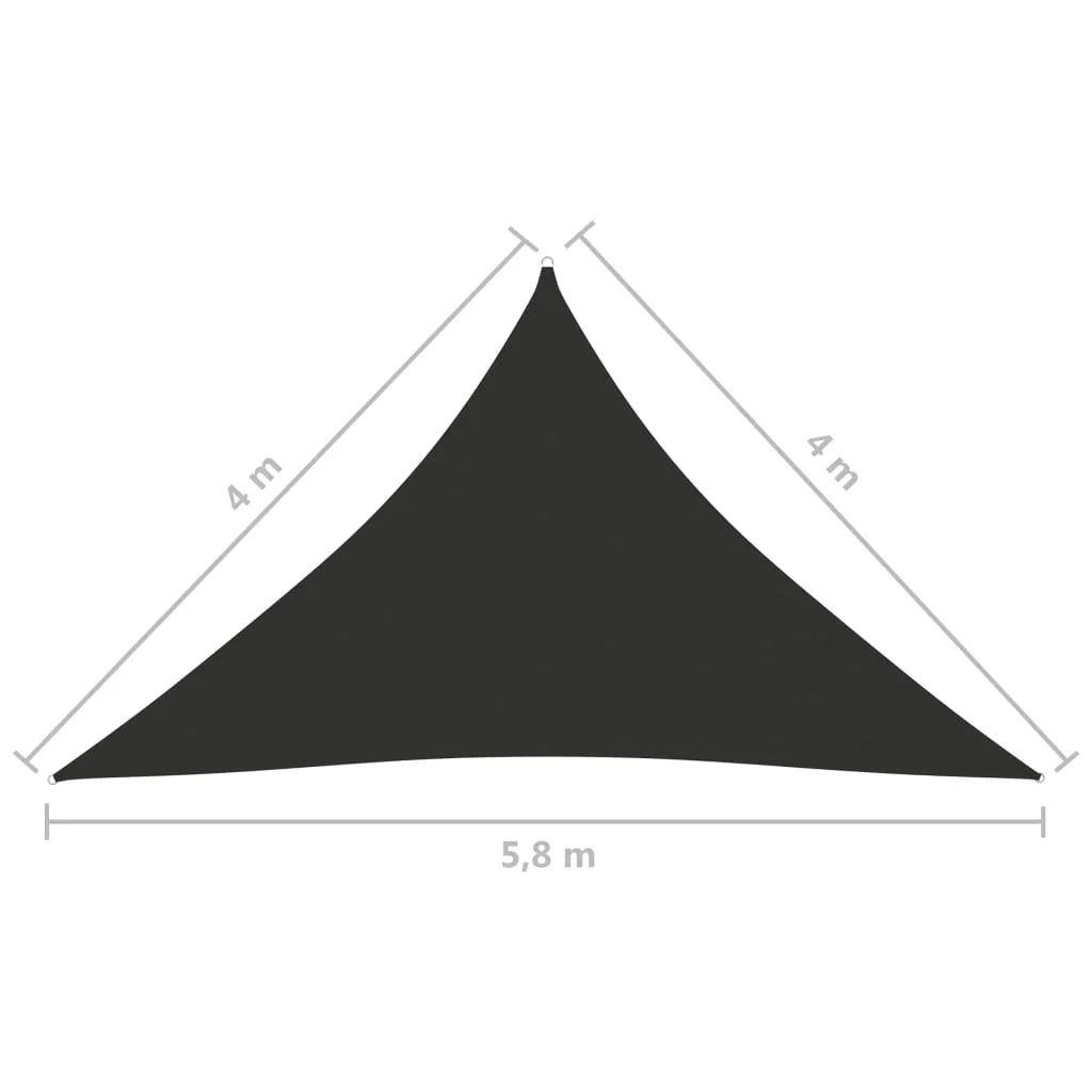 Vela ombreggiante triangolare in tessuto Oxford 4 x 4 x 5,8 m antracite 02_0009873