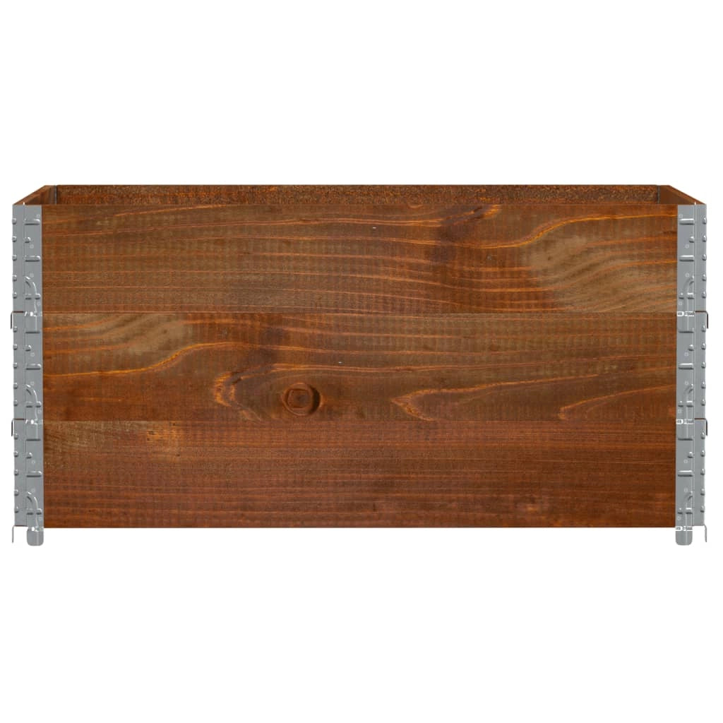 Vassoio per fioriera aiuola rialzata piante fiori terrazza giardino 120 x 80 cm legno massello di pino marrone 02_0037409
