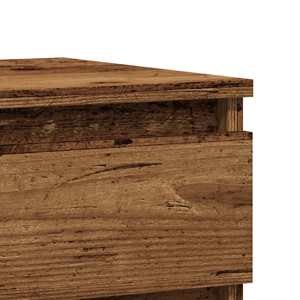 Comodino-Tavolino da notte Legno Antico 40x35x50 cm in Legno Multistrato 874603