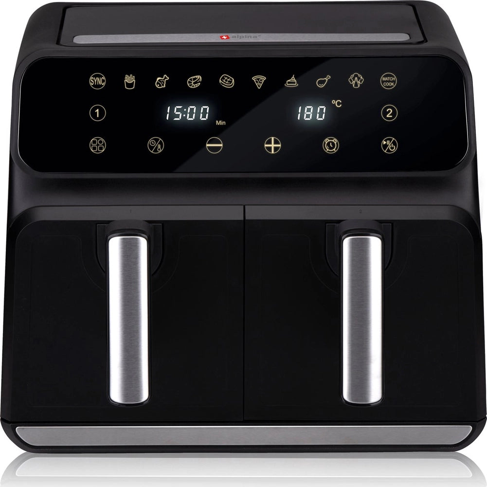 Double Air Fryer Friggitrice Aria Calda 8L Display Digitale 1700W Cottura senza Grassi