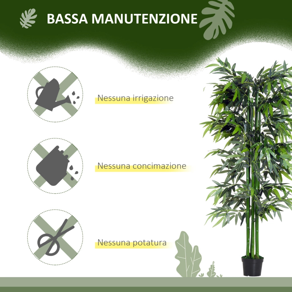 Pianta di Bamb¨´ Artificiale in Vaso da 180cm per Interni ed Esterni