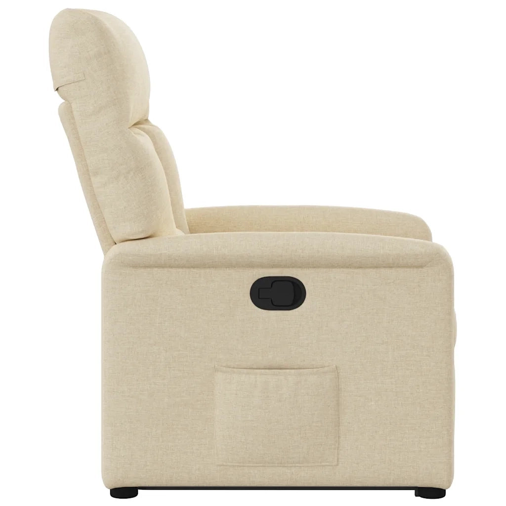 Poltrona Alzapersona Reclinabile Crema in Tessuto 3303040