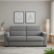 Cantu, Divano Fisso 3 Posti Sfoderabile Made in Italy, 225x95 cm Grigio