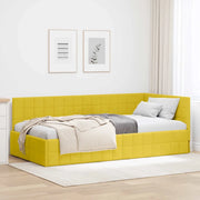 vidaXL Cornice del letto ad angolo Giallo 90 x 200 cm Velluto