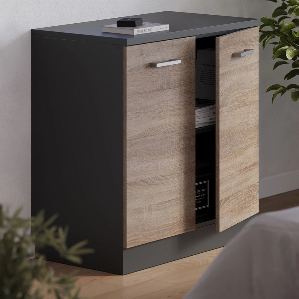 Mobile per mansarda Rion Sonoma/Antracite 80 x 83.8 cm senza inclinazione con 2 ante Vicco