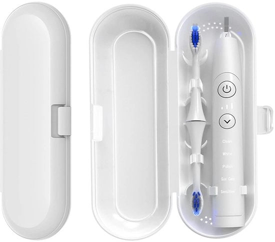 Oggetto per tenere la spazzola da denti - Supporto per spazzola da denti portatile - Bianco - Spazzola da denti elettrica - Ideale per viaggi - Per uso di lavoro e vacanze