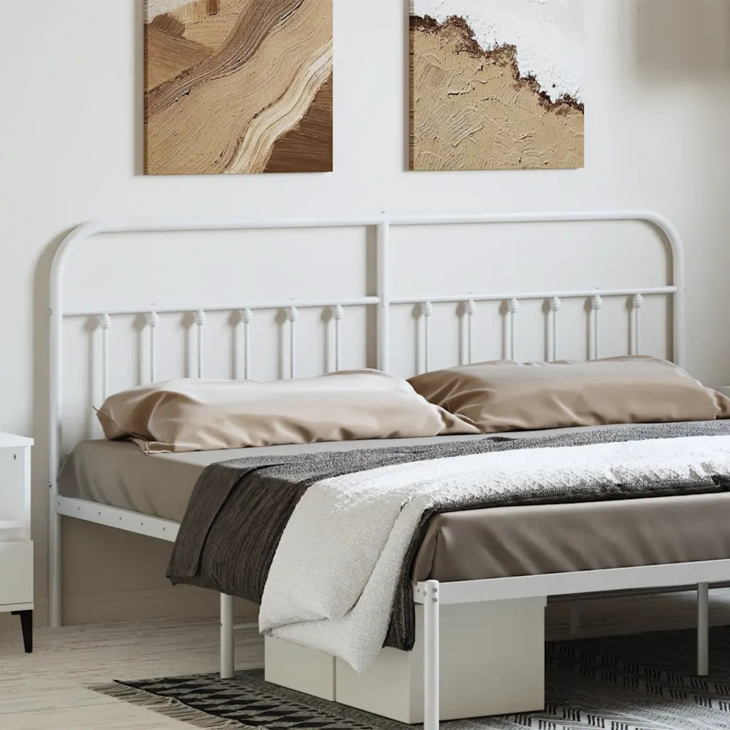Testiera | Testata di Ricambio in Metallo Bianco 193 cm