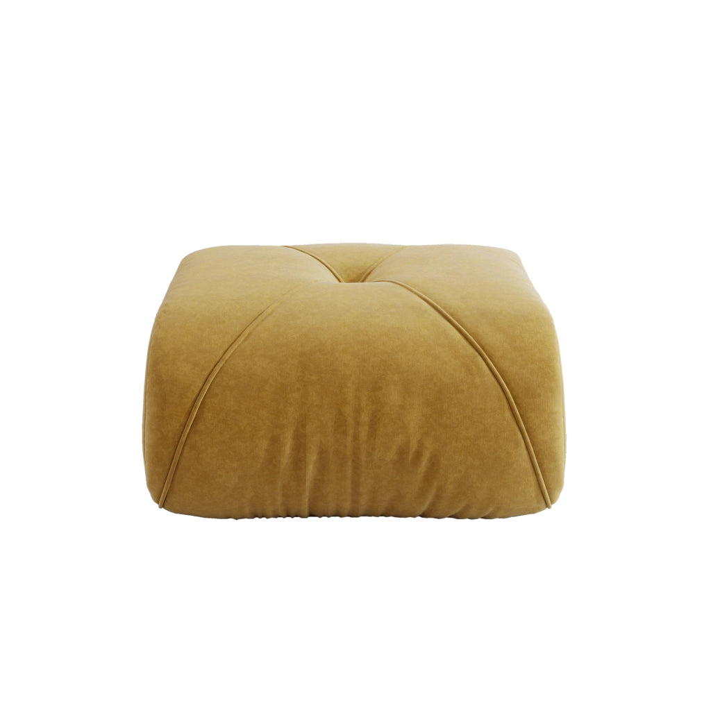 Pouf 78x76x45 cm in ciniglia gialla