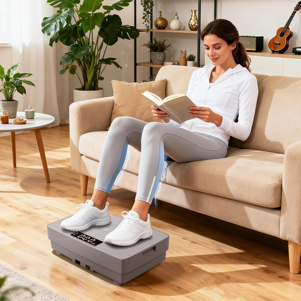 Pedana Vibrante Dimagrante, Piastra Vibrante con 10 Velocità Regolabili e Timer, Automatico e Controllo Remoto, Vibration Plate Potente per Allenamento di Muscoli e Corpo, Fitness a Casa