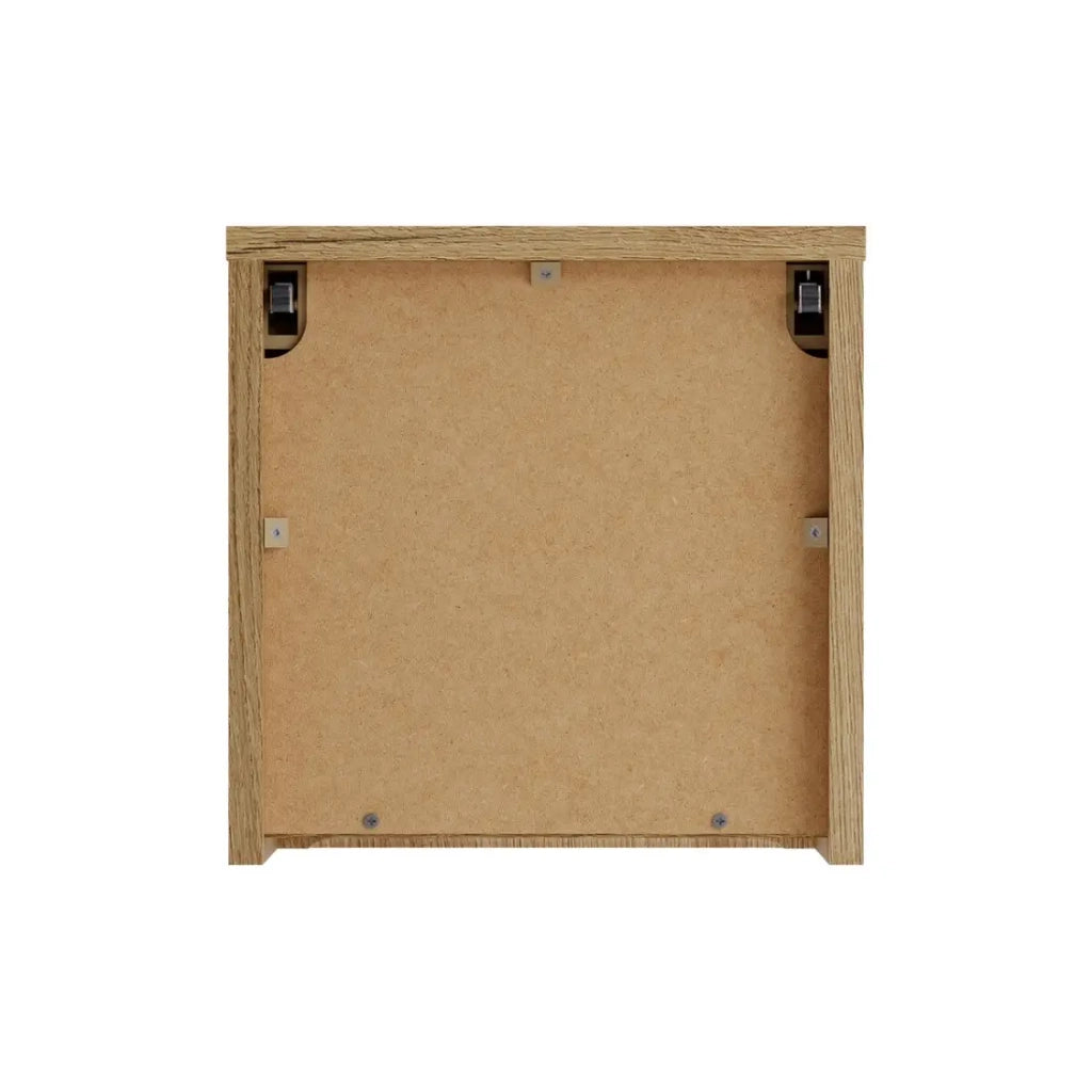 Cubo portaoggetti da bagno VANO 30 cm in rovere sospeso con porta
