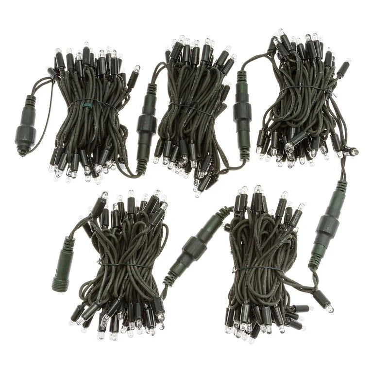 Catena 20 m, 200 maxiled bianco caldo o bianco freddo, cavo verde prolungabile - giallo - 40 METRI